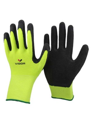  Custom Nylon  Rubber Coated High Grip  Work Gloves with Logo
